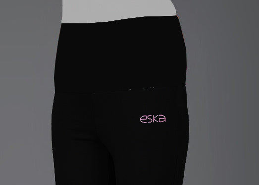 Plain Black Rollover Track Pants