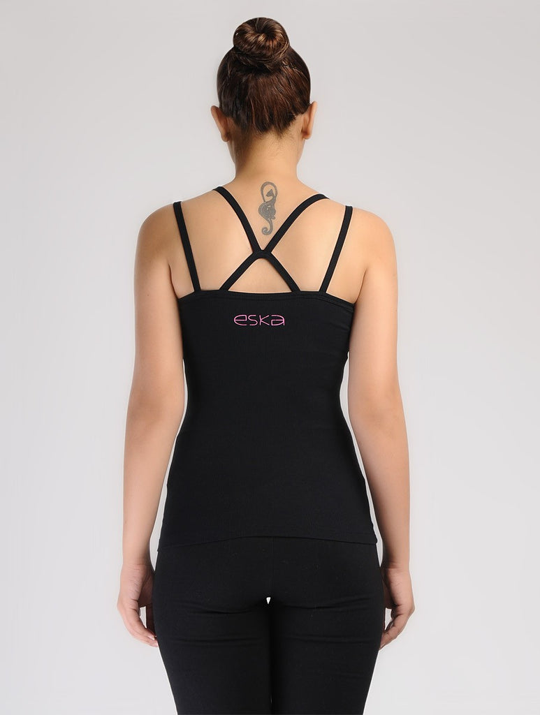 Cross-Back Tank Top with In-built Support