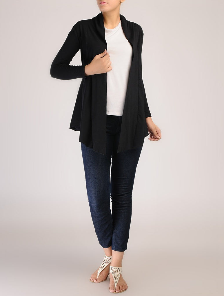 Black Full Sleeve Cotton Wrap