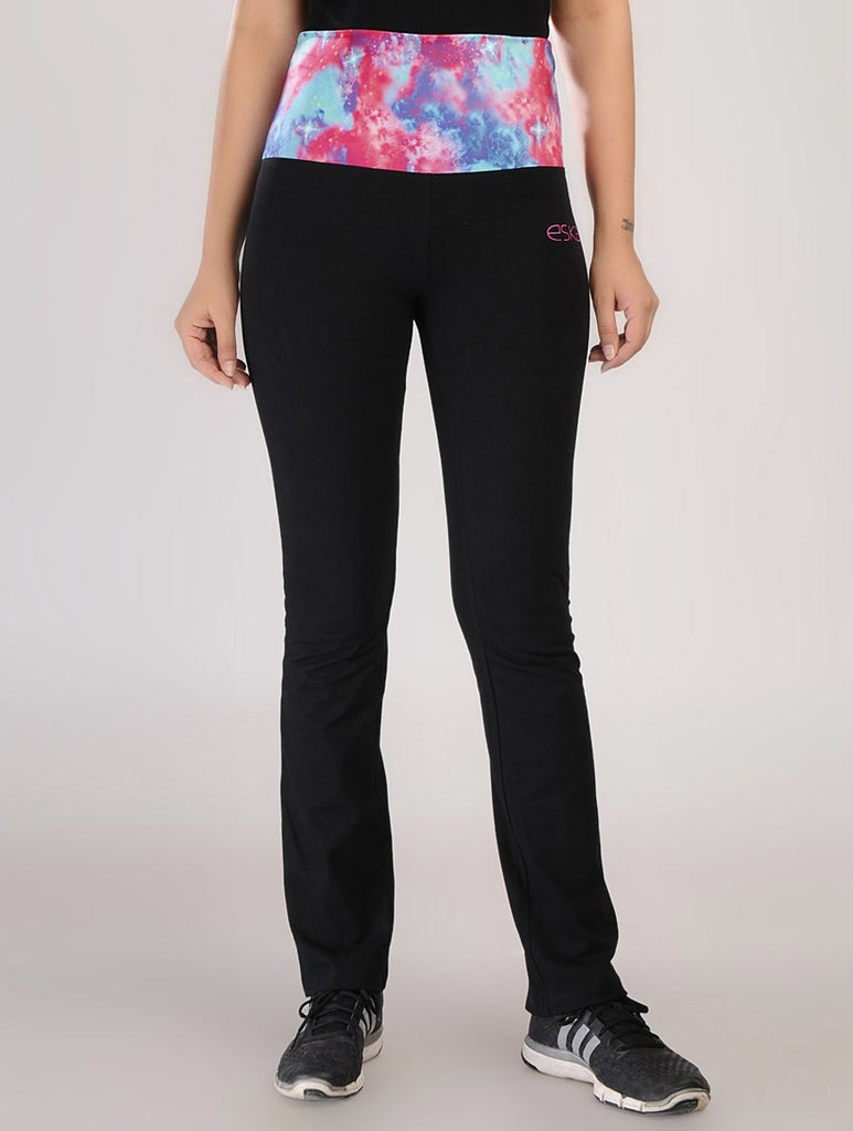 Galaxy Print Rollover Track Pants