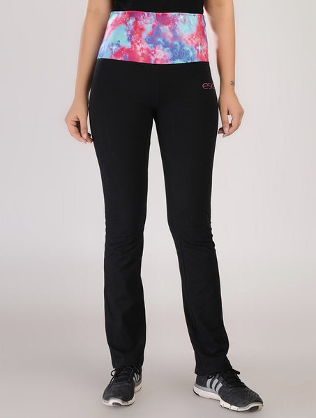 Galaxy Print Rollover Track Pants