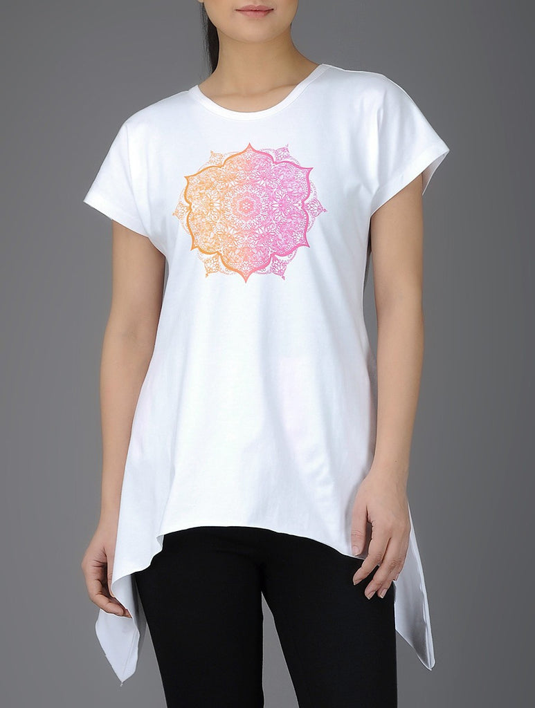 Mandala White Crossback Tunic