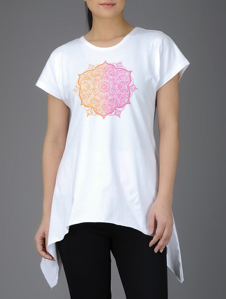 Mandala White Crossback Tunic