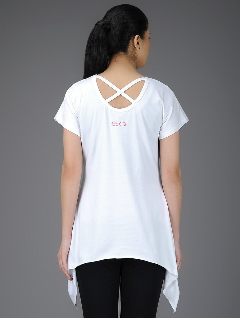 Mandala White Crossback Tunic