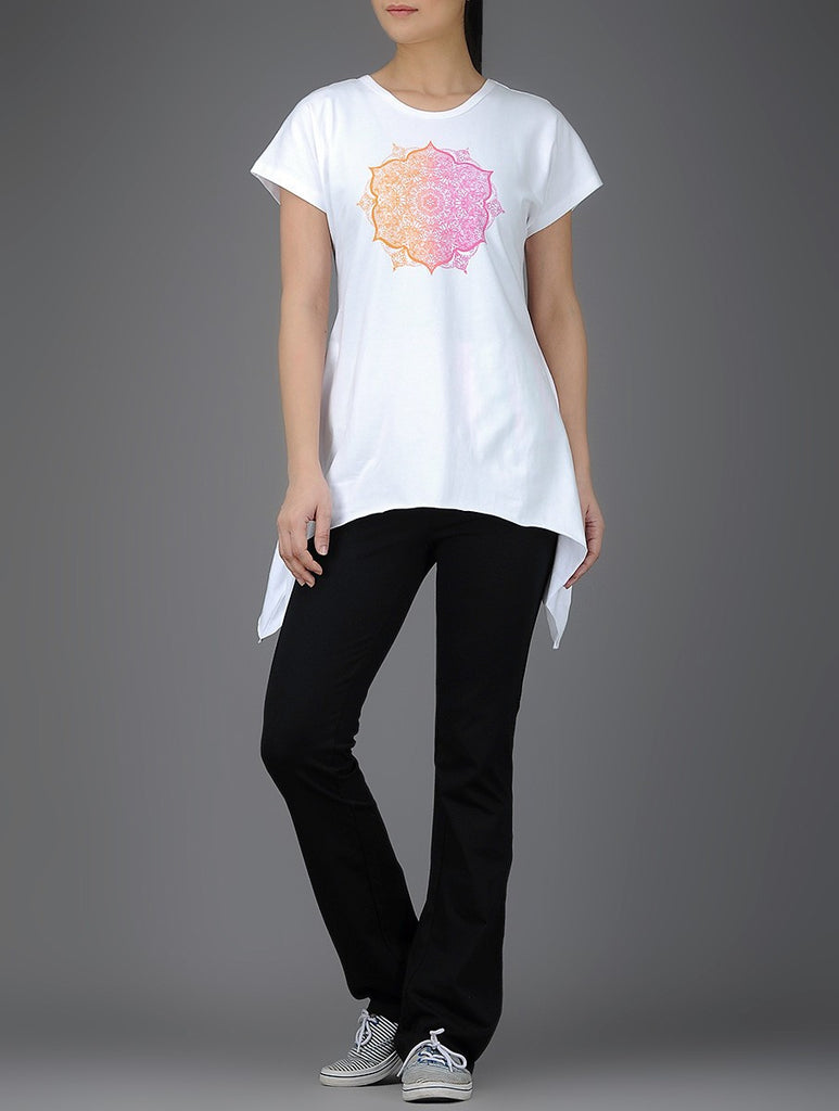 Mandala White Crossback Tunic