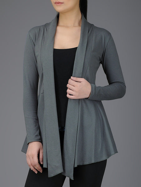 Grey Full Sleeve Cotton Wrap