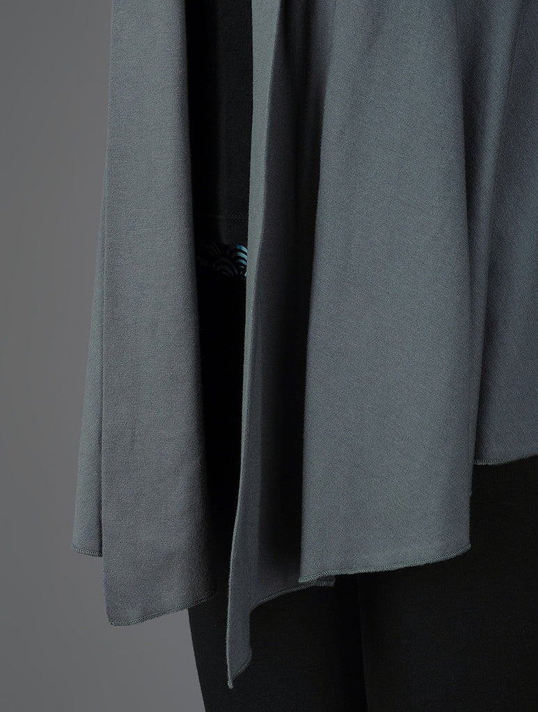 Grey Full Sleeve Cotton Wrap