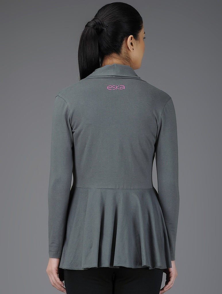 Grey Full Sleeve Cotton Wrap