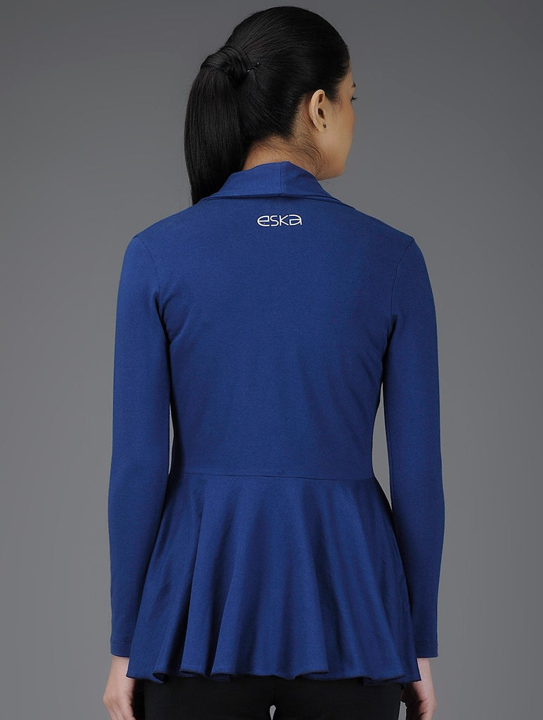 Blue Full Sleeve Cotton Wrap