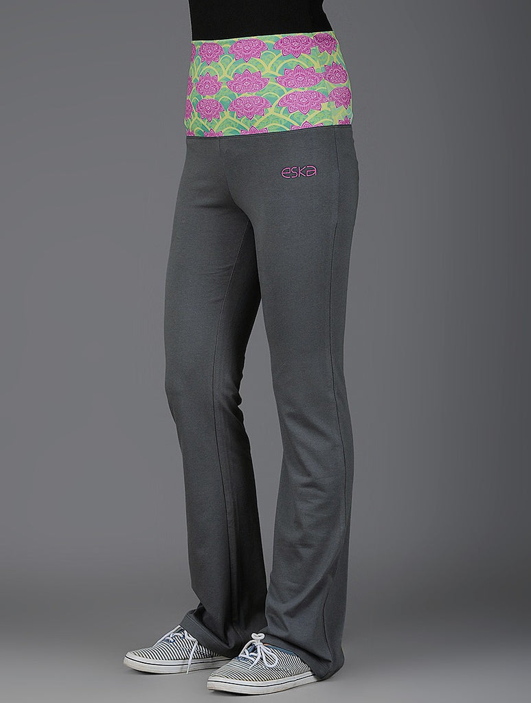 Bloom Grey Rollover Track Pants