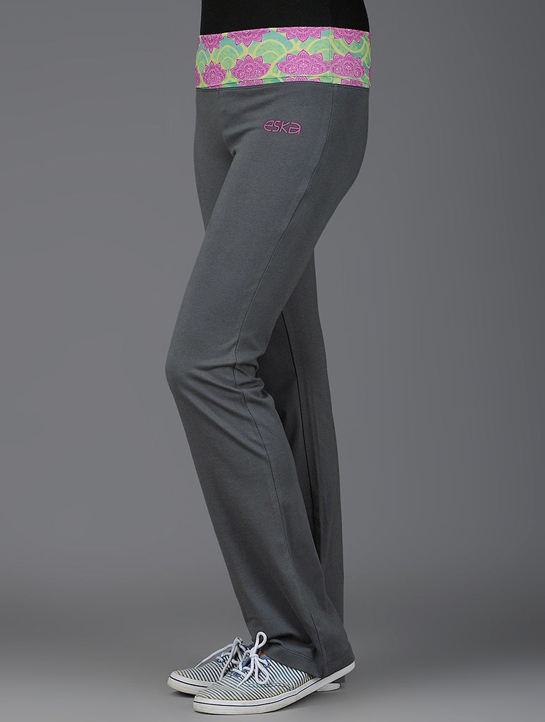 Bloom Grey Rollover Track Pants